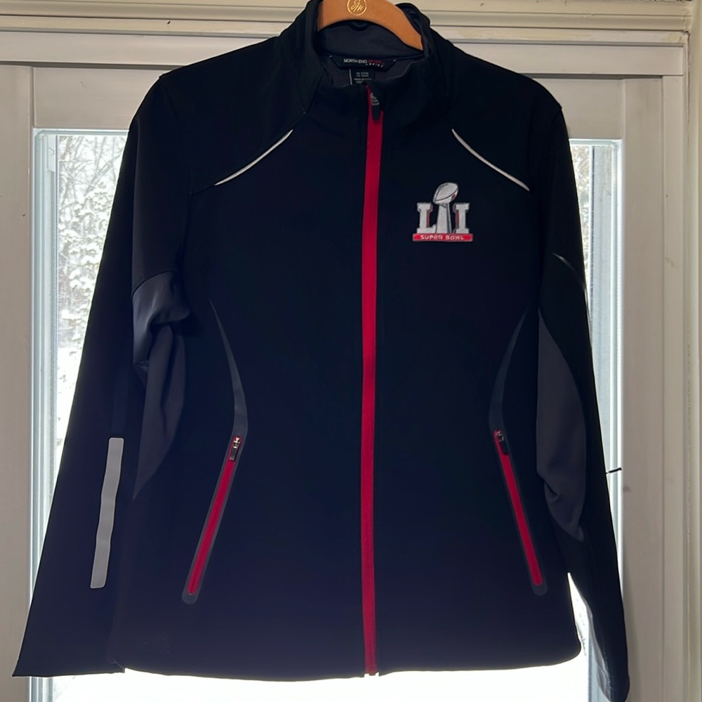North End Sport Womens Super Bowl LI(51) Black Jacket Like New M NFL Athletic